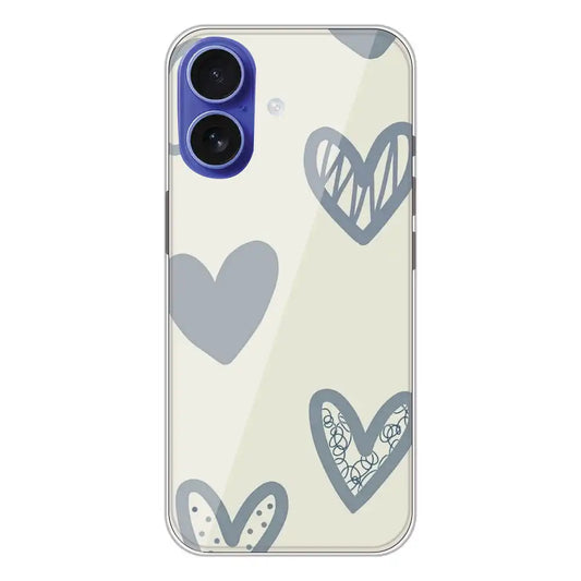 Light Blue Hearts - Silicone Case For Apple iPhone Models apple iphone 16
