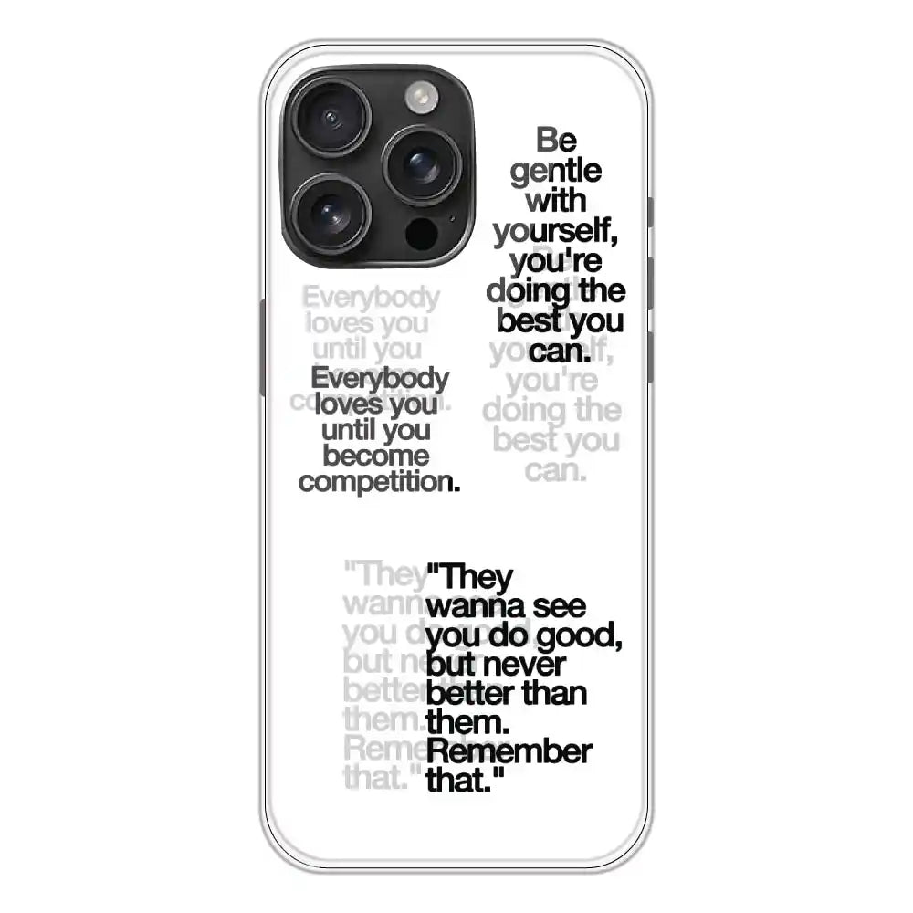 Introvert Girl - Clear Printed Silicone Case For Apple iPhone 16 Pro Max