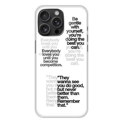 Introvert Girl - Clear Printed Silicone Case For Apple iPhone 16 Pro Max