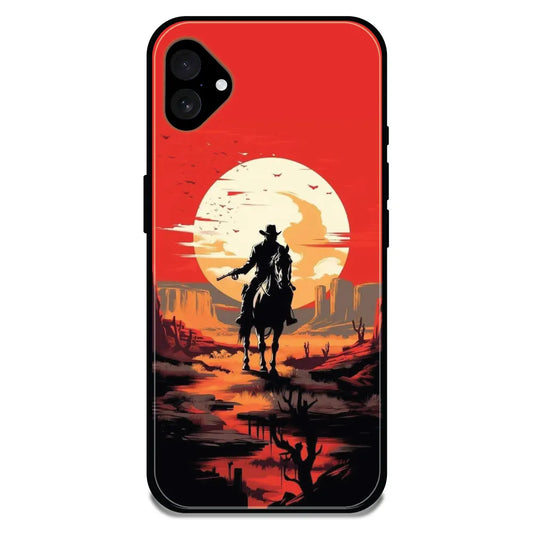 'Cowboy - Glossy Metal Silicone Case For Apple iPhone 16