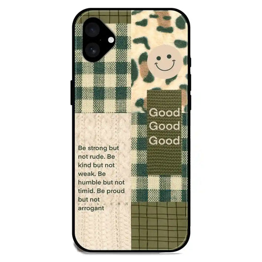 'Patchwork Positivity - Glossy Metal Silicone Case For Apple iPhone 16