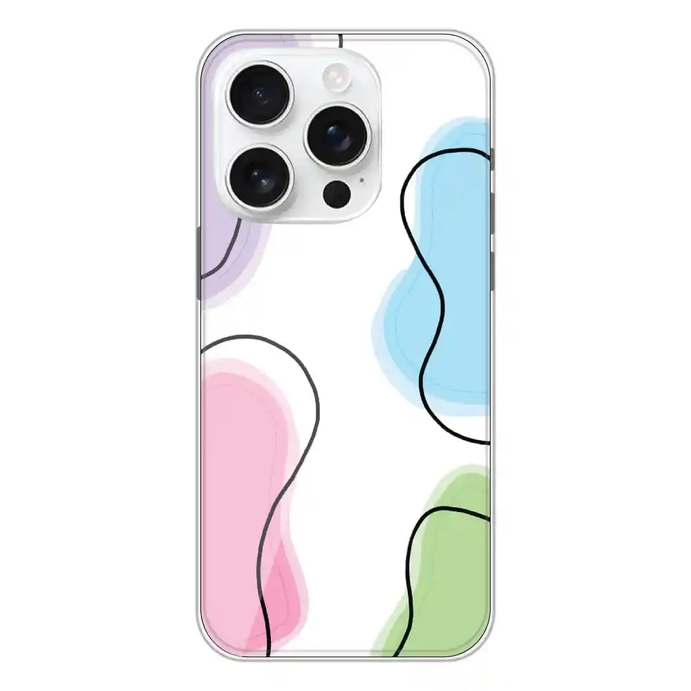 Rainbow Cow Print - Clear Printed Silicone Case For Apple iPhone Models- Apple iPhone 16 Pro