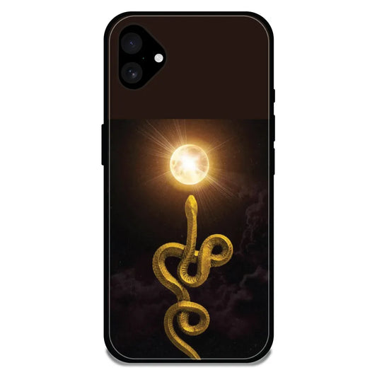 'Golden Serpent - Glossy Metal Silicone Case For Apple iPhone 16