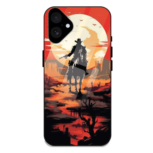 'Cowboy - Glossy Metal Silicone Case For Apple iPhone 16