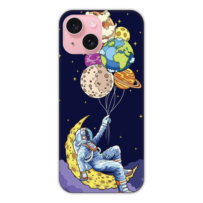 Astronaut & Balloons Hard Case Apple iPhone 15 Plus Models