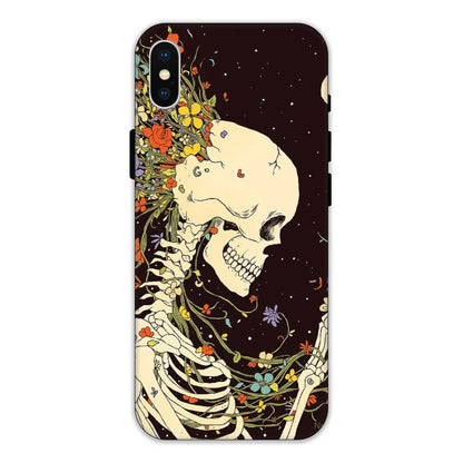 Floral Skeleton Hard Case Apple iPhone XS Models