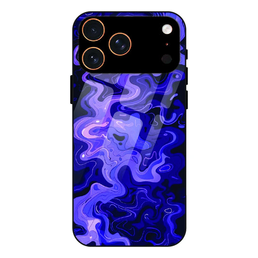 Purple Wave Abstract - Glass Case For Apple iPhone 17 Pro