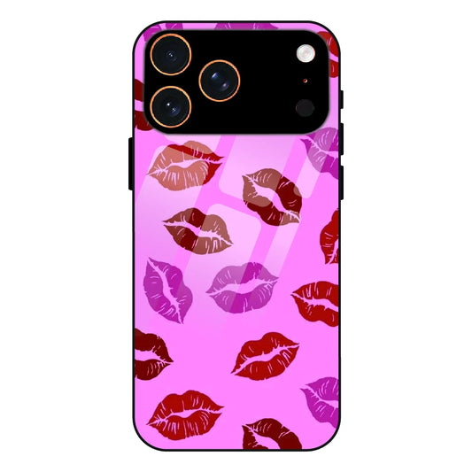 Pink Lips Pop Art Pattern - Glass Case For Apple iPhone 17 Pro