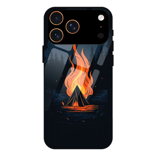 Midnight Campfire Adventure - Glass Case For Apple iPhone 17 Pro