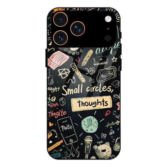 Thought Doodle Noir - Glass Case For Apple iPhone 17 Pro