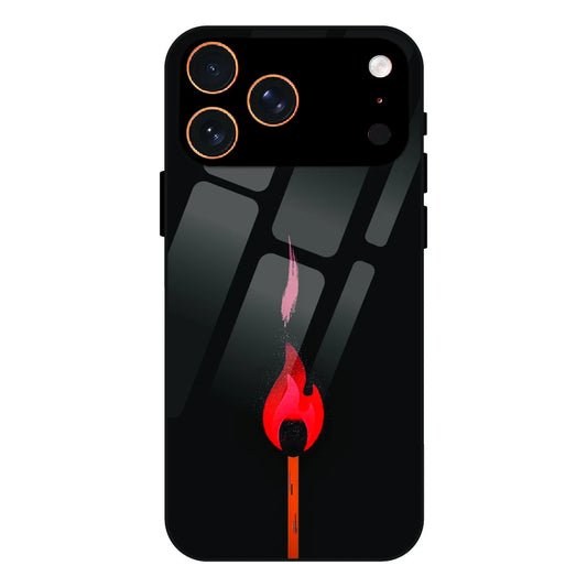 Burning Match - Glass Case For Apple iPhone 17 Pro