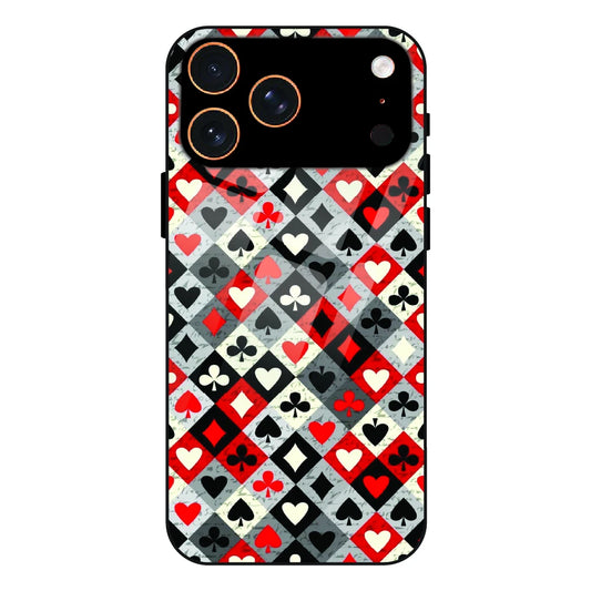 Classic Card Symbols - Glass Case For Apple iPhone 17 Pro