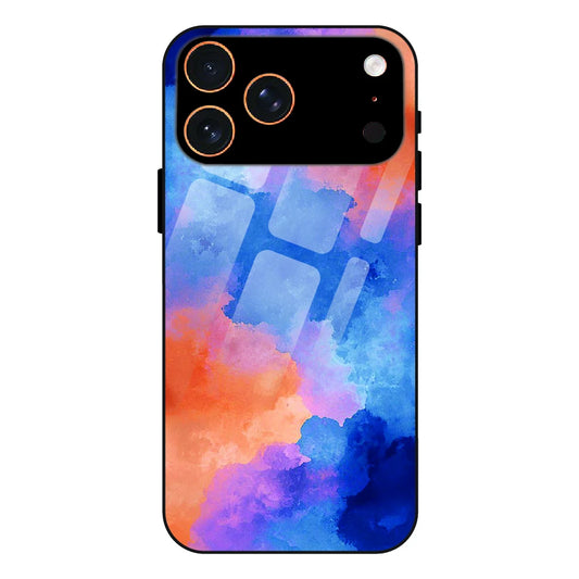 Abstract Pastel Cloud Geometry - Glass Case For Apple iPhone 17 Pro