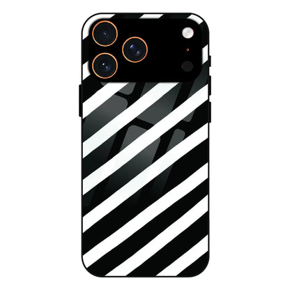 Monochrome Flame Art - Glass Case For Apple iPhone 17 Pro