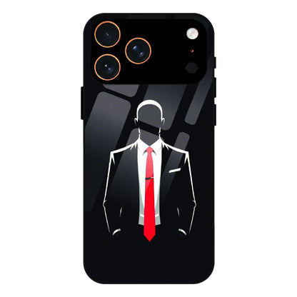 Red Tie Silhouette - Glass Case For Apple iPhone 17 Pro