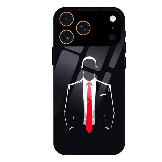 Red Tie Silhouette - Glass Case For Apple iPhone 17 Pro Max