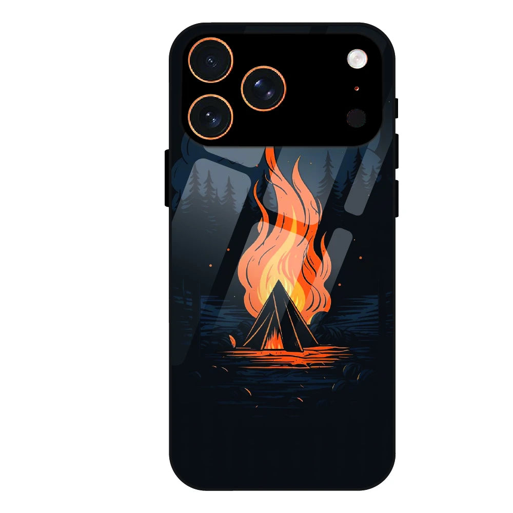 Midnight Campfire Adventure - Glass Case For Apple iPhone 17 Pro Max