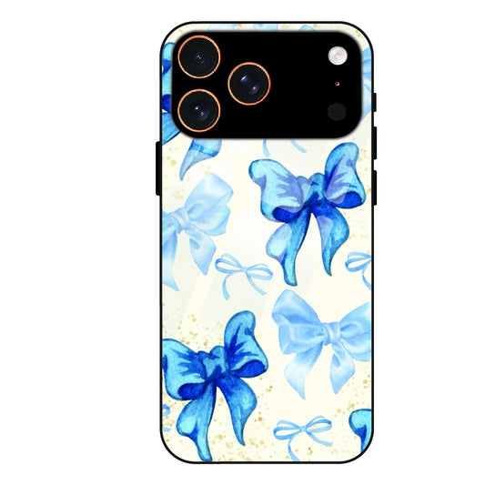Soft Blue Bowcore - Glass Case For Apple iPhone 17 Pro Max