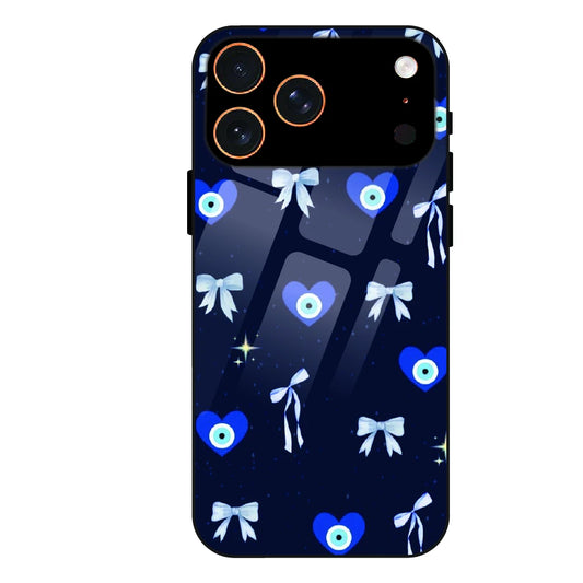 Evil Eye Bow Midnight - Glass Case For Apple iPhone 17 Pro Max