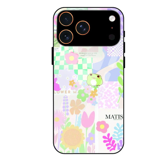 Cute Pastel Floral Collage Art - Glass Case For Apple iPhone 17 Pro Max