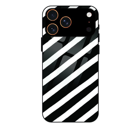 Monochrome Flame Art - Glass Case For Apple iPhone 17 Pro Max