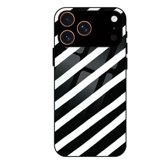 Monochrome Flame Art - Glass Case For Apple iPhone 17 Pro Max