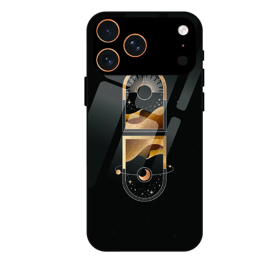 Golden Geometry - Glass Case For Apple iPhone 17 Pro Max