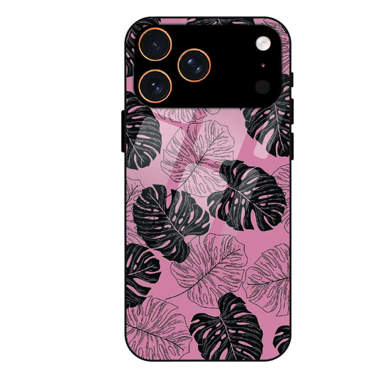 Tropical Monstera Leaf Pattern - Glass Case For Apple iPhone 17 Pro Max