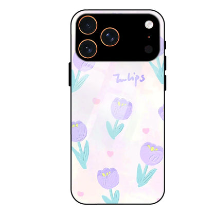 Pastel Tulip Floral - Glass Case For Apple iPhone 17 Pro Max