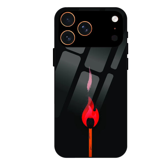 Burning Match - Glass Case For Apple iPhone 17 Pro Max