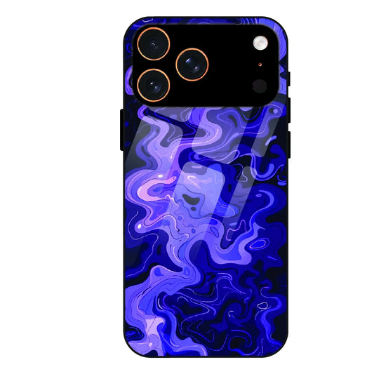 Purple Wave Abstract - Glass Case For Apple iPhone 17 Pro Max