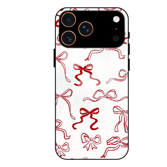 Cherry Bow Minimal - Glass Case For Apple iPhone 17 Pro Max