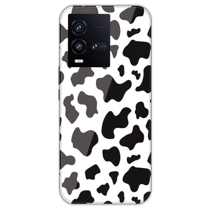 Cow Print - Clear Printed Silicone Case For IQOO 10