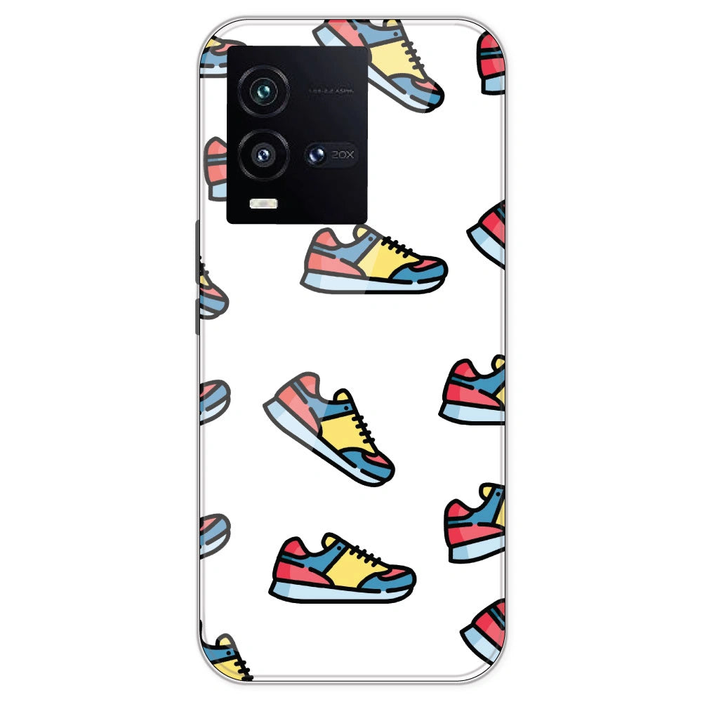 Sneakers - Clear Printed Silicone Case For IQOO 10
