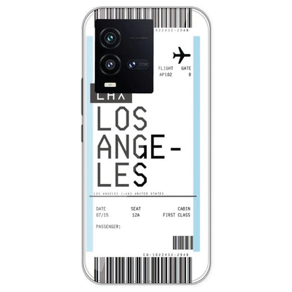 Los Angeles Ticket - Clear Printed Silicone Case For IQOO 10