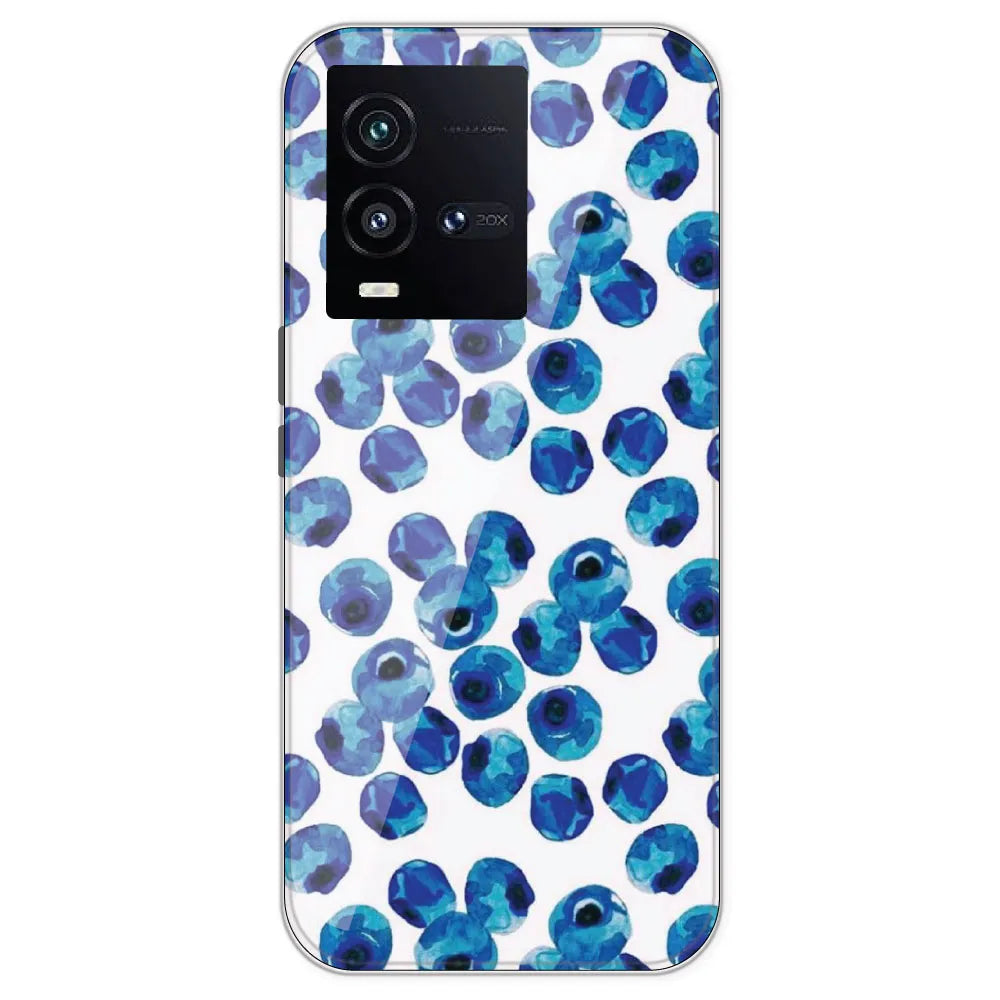 Blueberries - Printed Silicone Case For IQOO 10