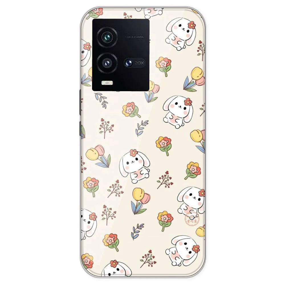 Cute Bunny - Printed Silicone Case For IQOO 10