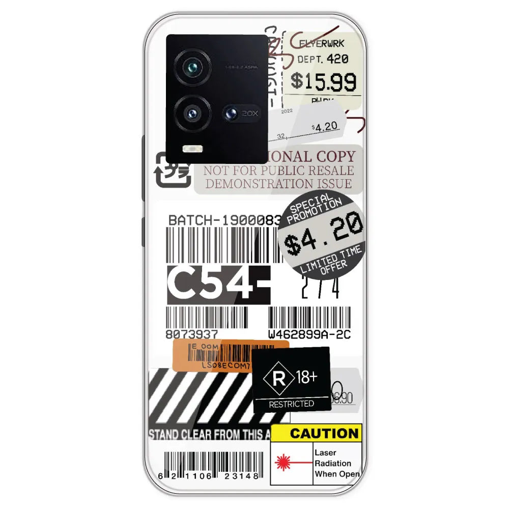 Labels - Clear Printed Silicone Case For IQOO 10
