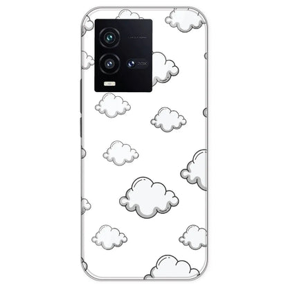 Clouds - Clear Printed Silicone Case For IQOO 10
