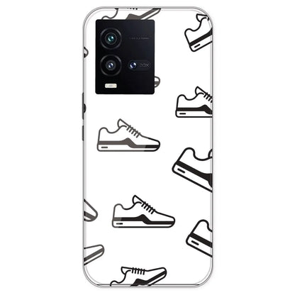 Black Sneakers - Clear Printed Silicone Case For IQOO 10