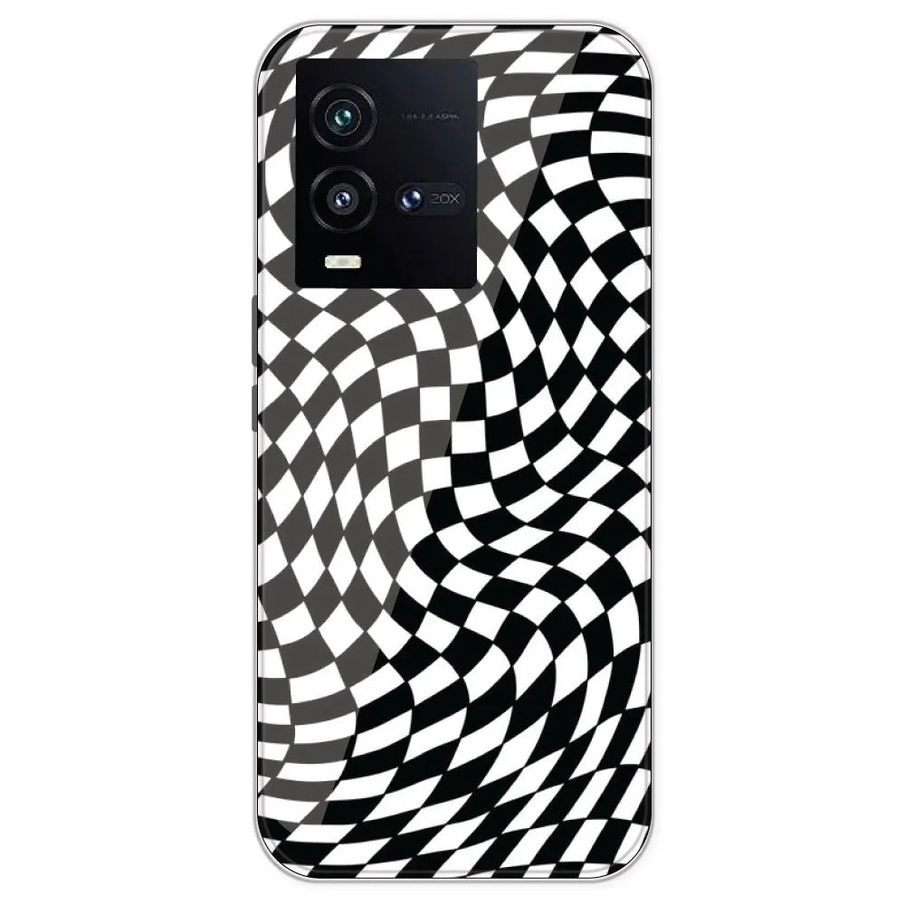 Checks - Printed Silicone Case For IQOO 10