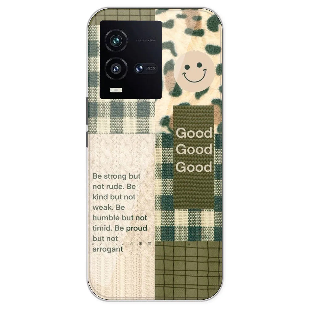 Patchwork Positivity - Printed Silicone Case For IQOO 10