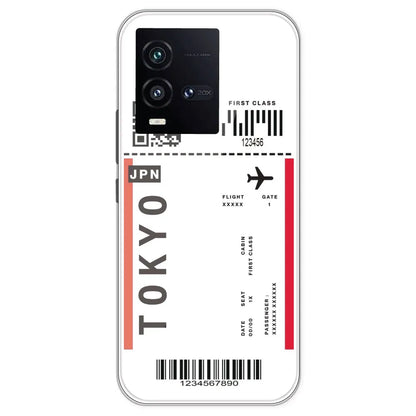 Tokyo Ticket - Clear Printed Silicone Case For IQOO 10