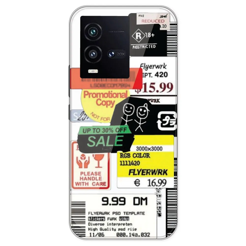 Sales - Clear Printed Silicone Case For IQOO 10
