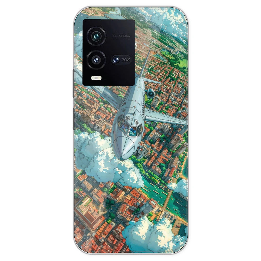 Flying Over City - Printed Silicone Case For IQOO 10