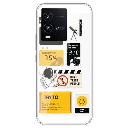 Space - Clear Printed Silicone Case For IQOO 10