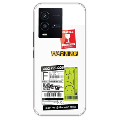 Fragile Labels - Clear Printed Silicone Case For IQOO 10