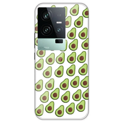 Avocado - Clear Printed Silicone Case For IQOO 11