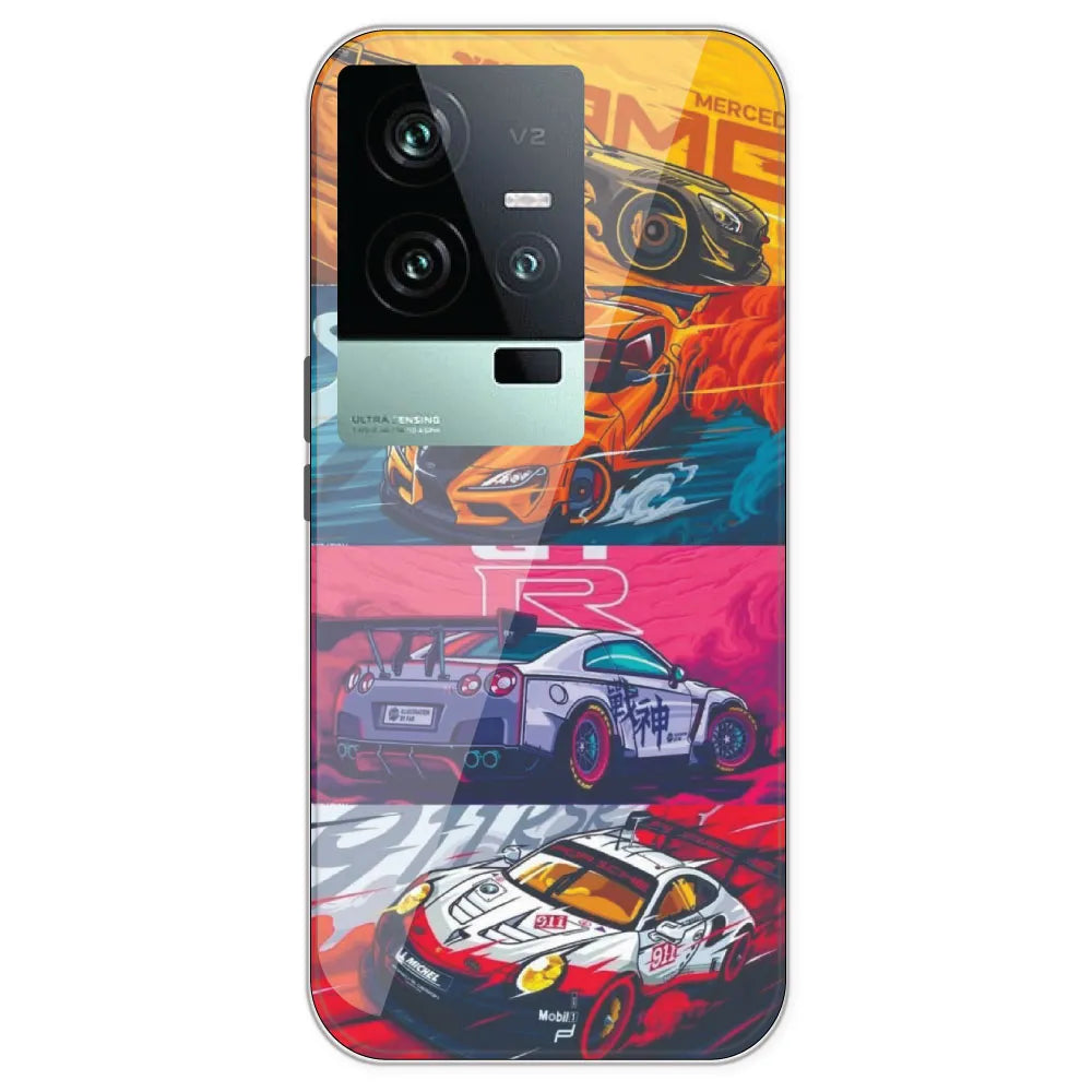 Sports Cars - Printed Silicone Case For IQOO 11