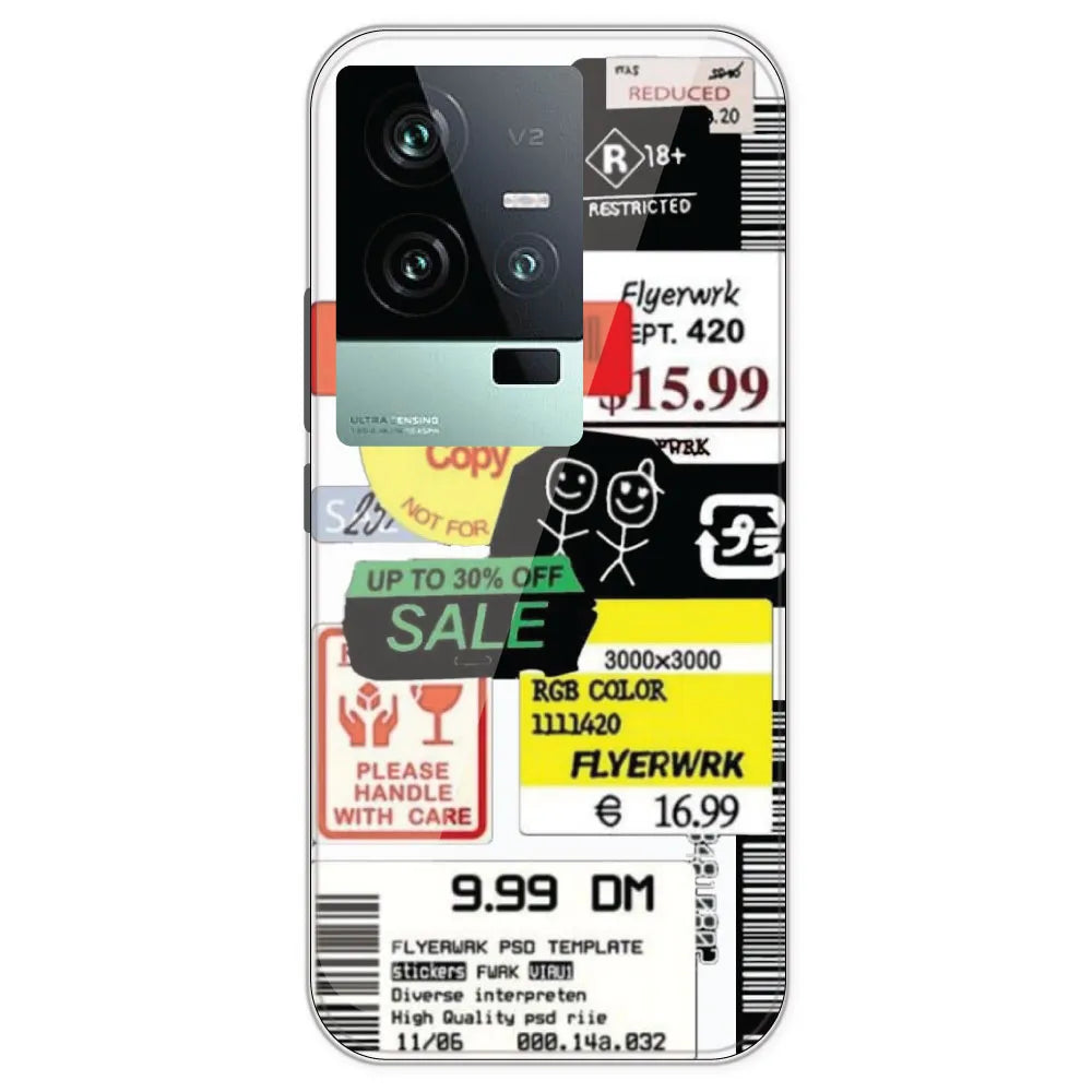 Sales - Clear Printed Silicone Case For IQOO 11